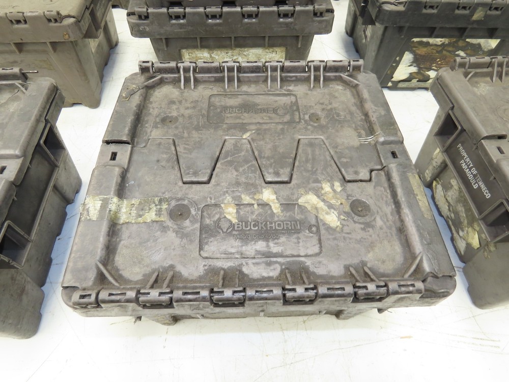 Buckhorn Stackable Plastic Container Bin Modular Nesting 12"x11"x7" Lot of 10