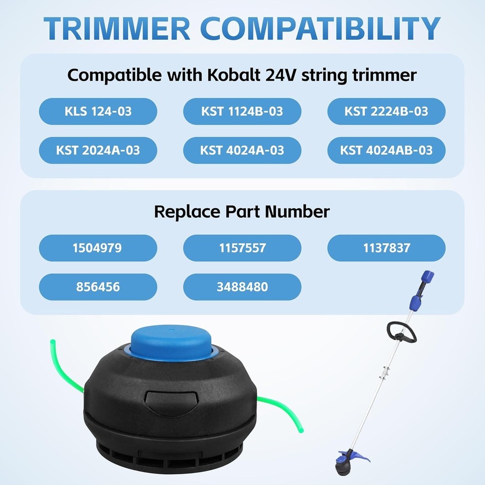 Kobalt 24V String Trimmer Head KST2224B-03 KST1124B-03 Replacement