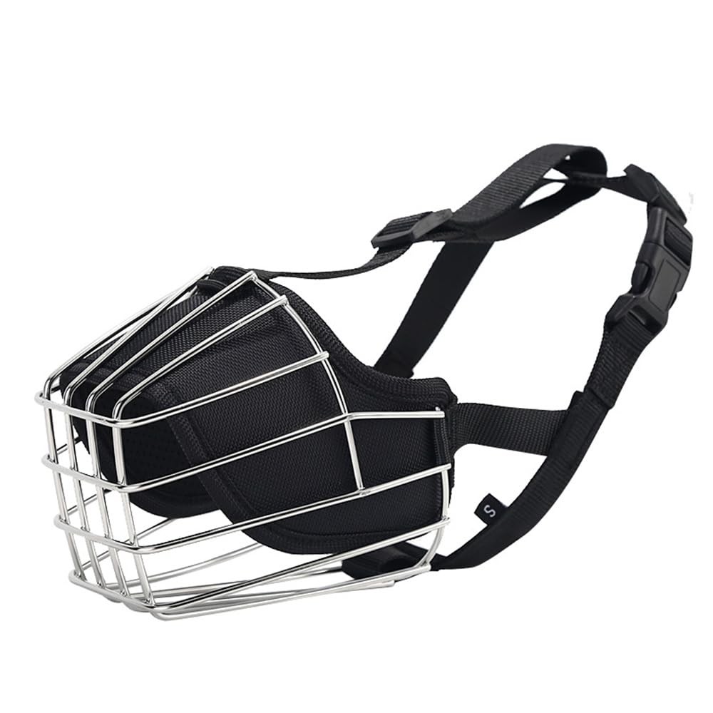 Dog Muzzle Basket for Biting Metal Mask Secure Wire M, Transparent