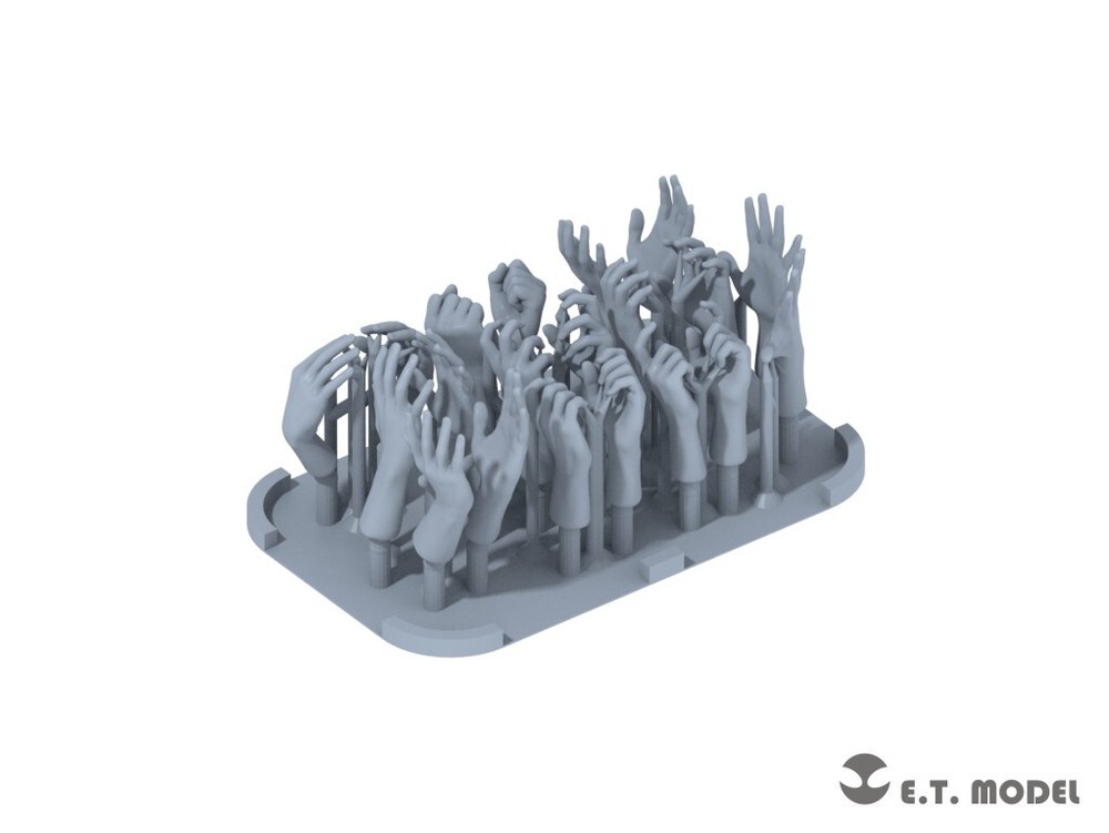 ETmodel 3D Printed P35-320 1:35 Hands for Figures Type.1 Universal