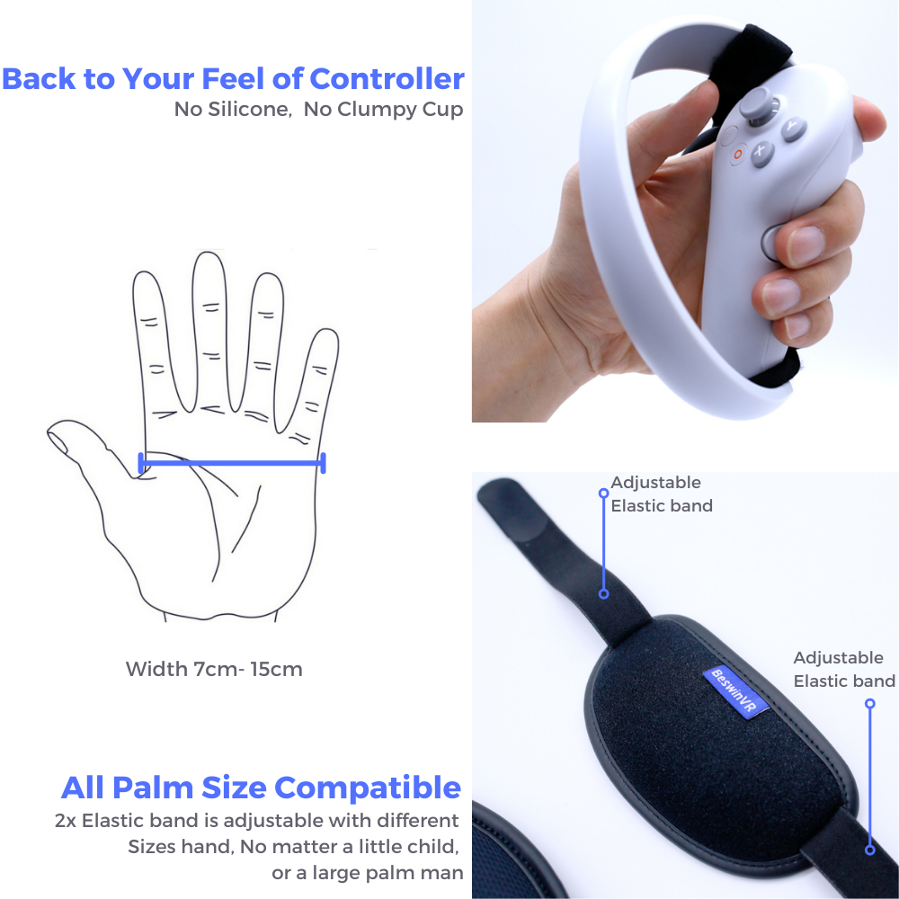 BeswinVR G2- Controller Grips Knuckle Strap for PICO 4 and PICO 4 PRO