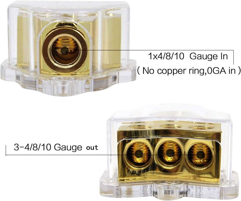 Copper Car Audio Power Distribution Block