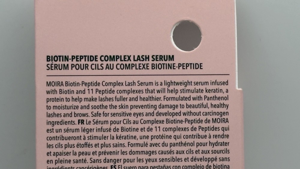 MOIRA - LASH & BROW Serum – Biotin-Peptide Complex for Thicker Lashes - 01 CLEAR