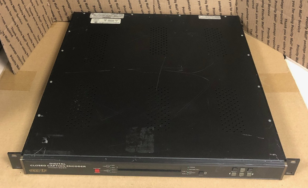Evertz Model 8084 Digital Closed Captioning Encoder W/RACK EARS (TESTED)