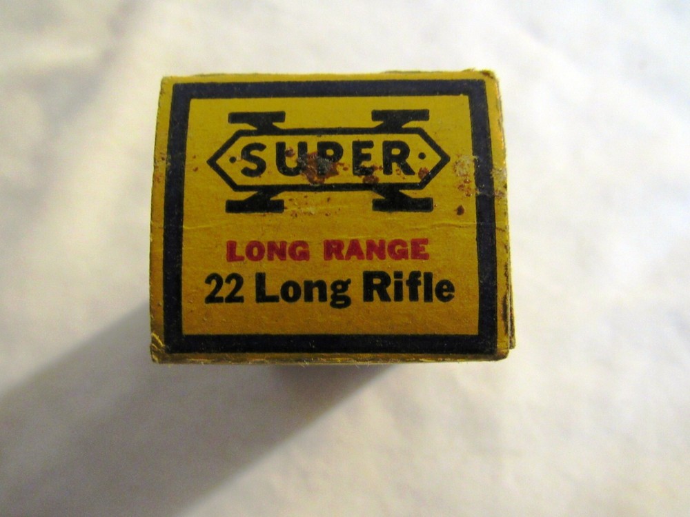 VINTAGE WESTERN SUPER-X 22 LONG RIFLE EMPTY BOX