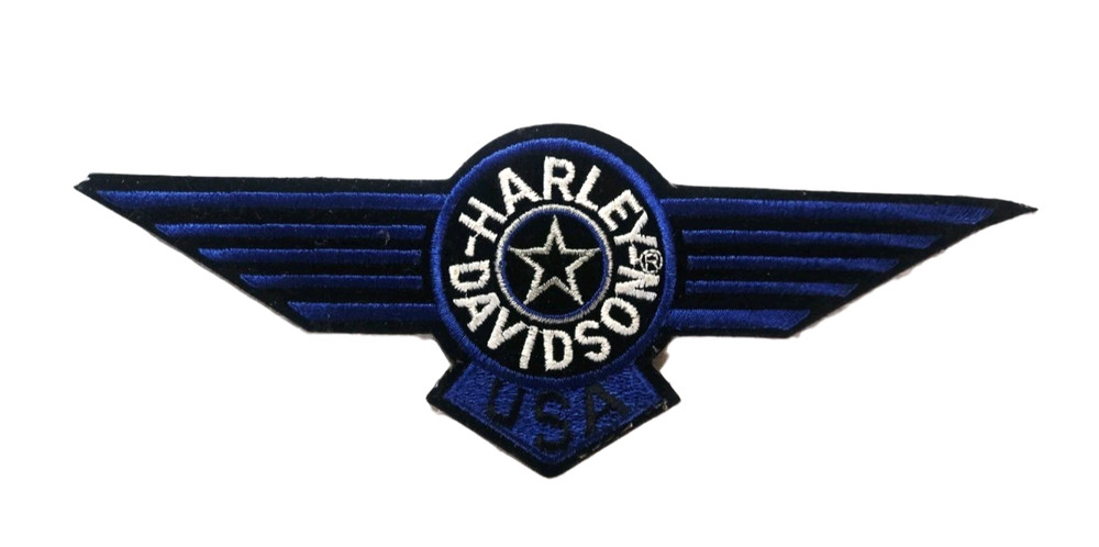 Vintage Harley Davidson 10 3/4" X 4" Iron/sew on Patch