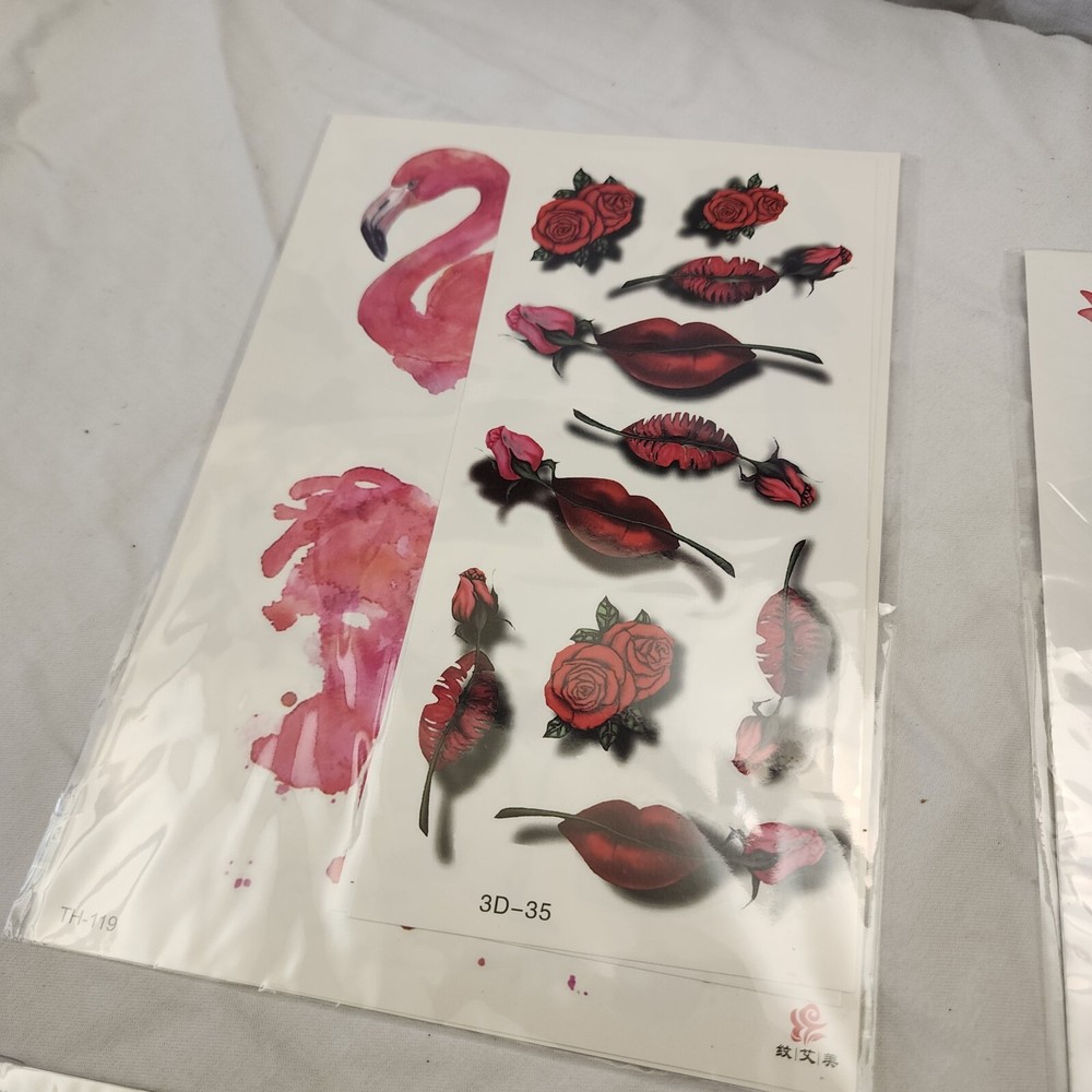 16 Sheets Tiny Flake Animal Pattern Tattoos Decal