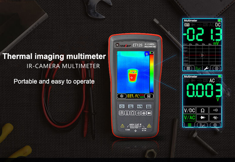 Thermal Imager Multimeter 2 In1 24*32 Digital Touch Screen Voltmeter USB Interf