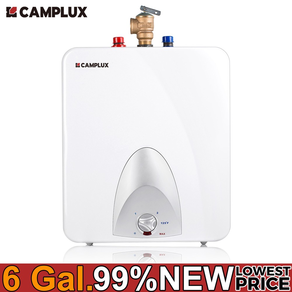 CAMPLUX 6 Gallon Electric Water Heater Compact Mini Tank for RV Camper Shower