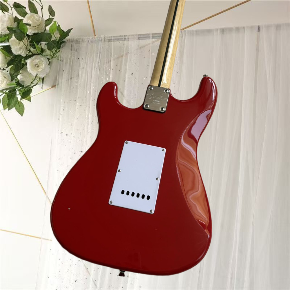 エレキギター、新品、色赤色、送料無料、空輸、高品質、音質優美、6弦