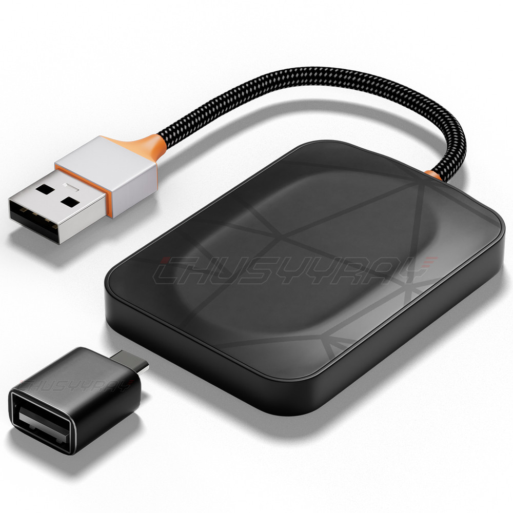 Wireless CarPlay Adapter for Apple iPhone & Android Auto USB Adapter Plug & Play