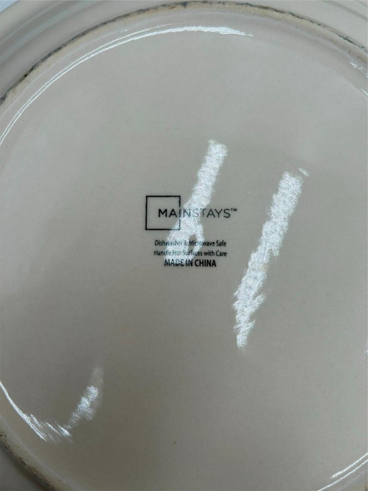 4) MAINSTAYS DINNER PLATES FRUIT GARDEN **READ**