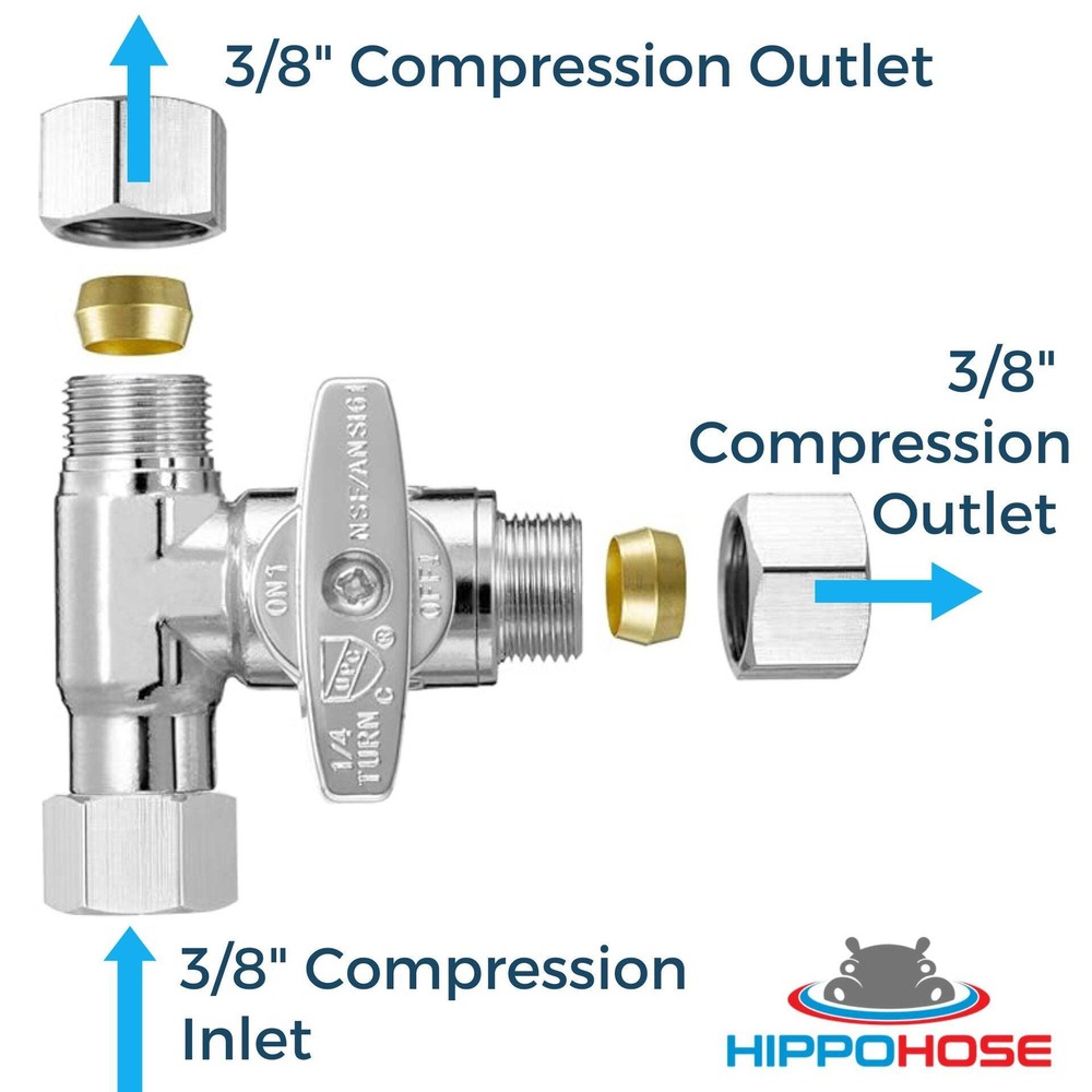T-Stop Valve Compression Threaded