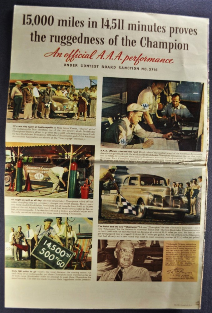 1940 Studebaker Champion Brochure Folder Coupe Sedan Nice Original 40