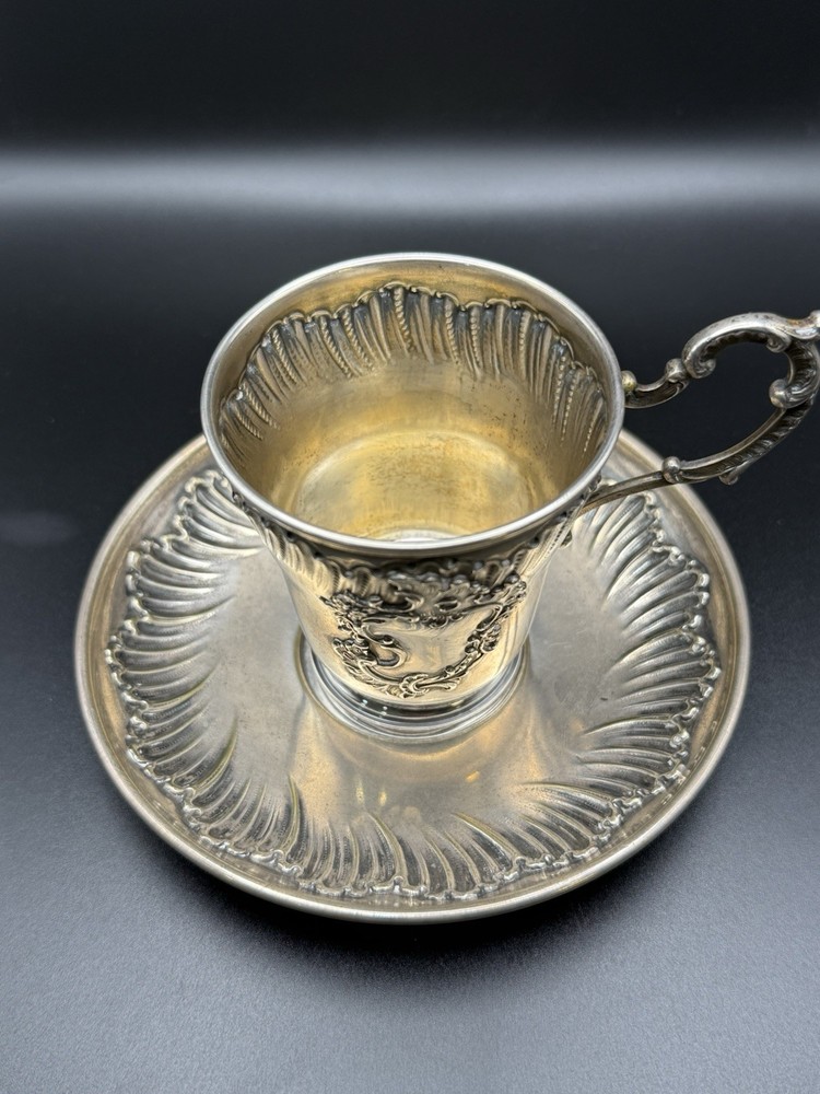 Antique Handmade Sephardic Kiddish Cup. 100% Silver