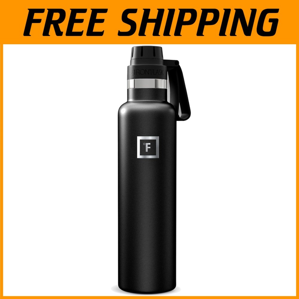 Rust Resistant Stainless Steel Water Bottle - Black 24 oz