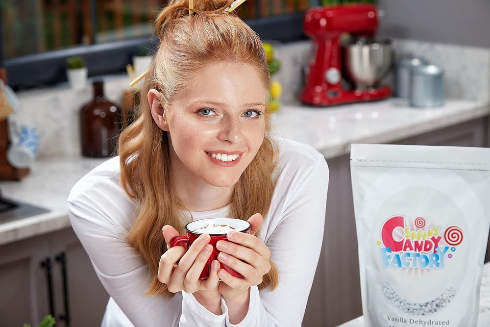 Vanilla Mini Dehydrated Marshmallow Bits in Resealable Bag, 1lb