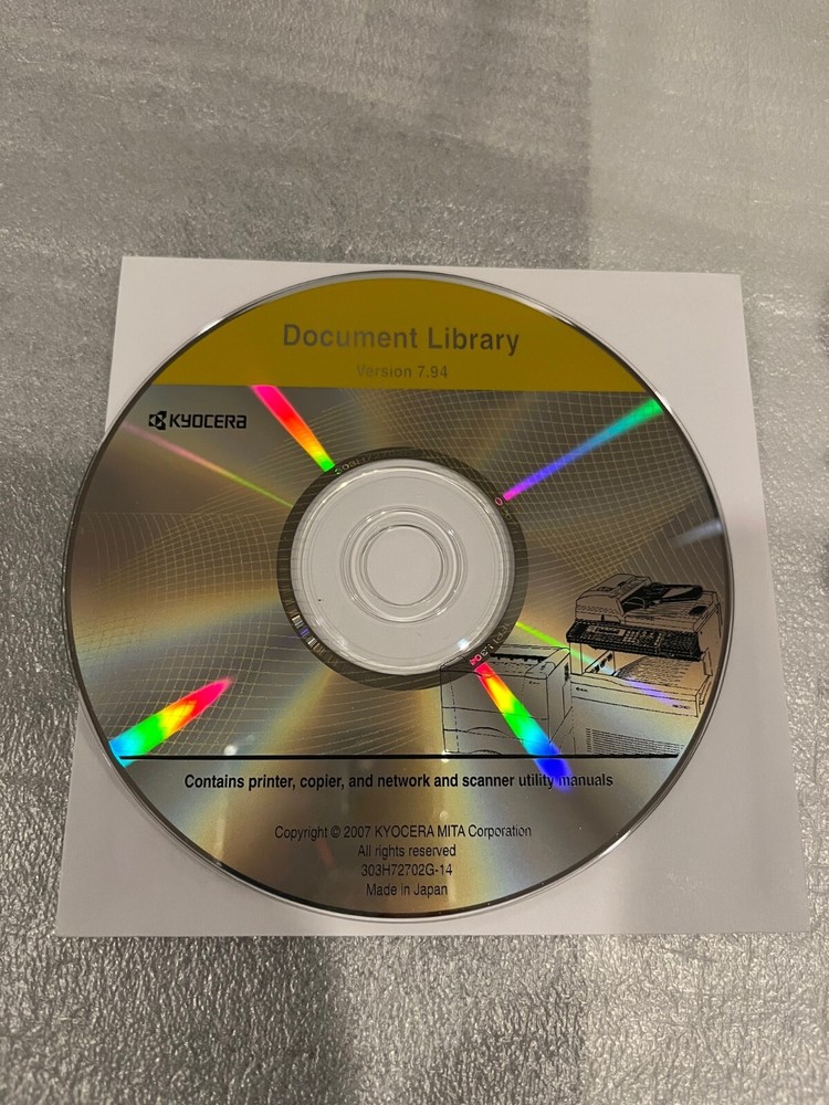 Kyocera Document Library CD-ROM for Kyocera Mita Printers, Copiers & MFPs