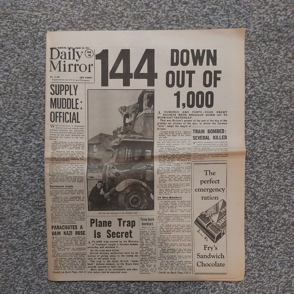 Daily Mirror August 1940