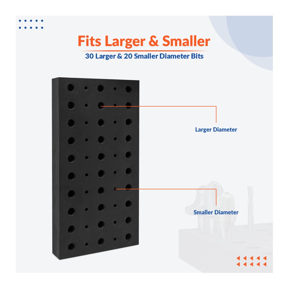 Router Bit Storage Trays Two Quality Foam Material for 100 Bits total