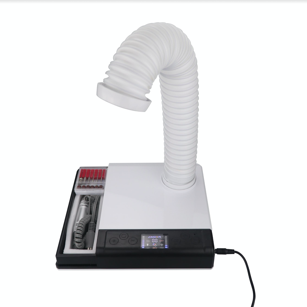 Portable Digital Dental Lab Desktop Dust Collector Suction Box 110v + Tools Burs