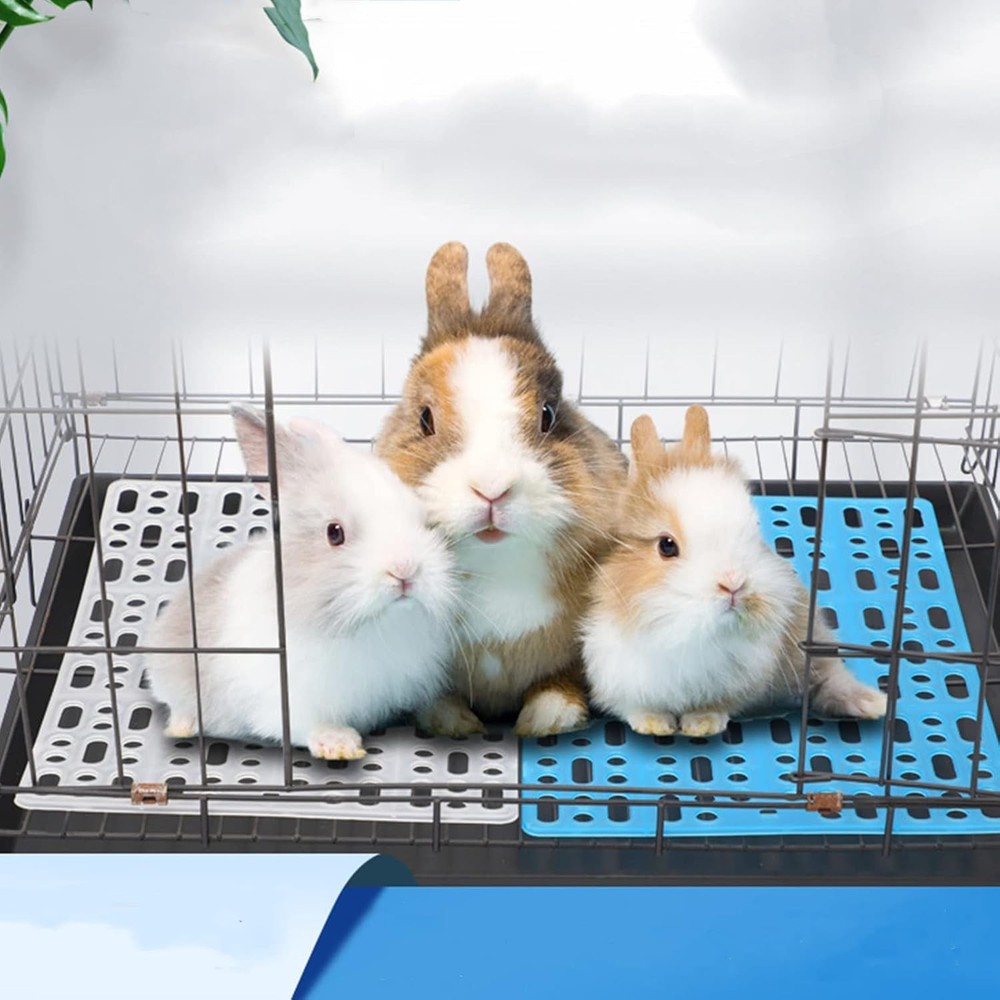 12 Durable Plastic Rabbit Cage Mats with Snap Joints – Foot Rest Pads