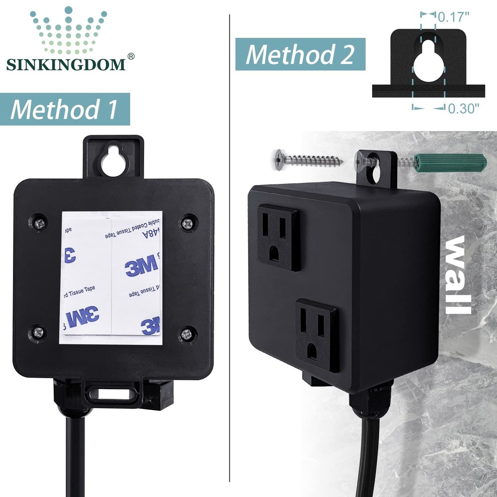 SINKINGDOM Garbage Disposal Air Switch Kit Sink with Long Button,Matte Black