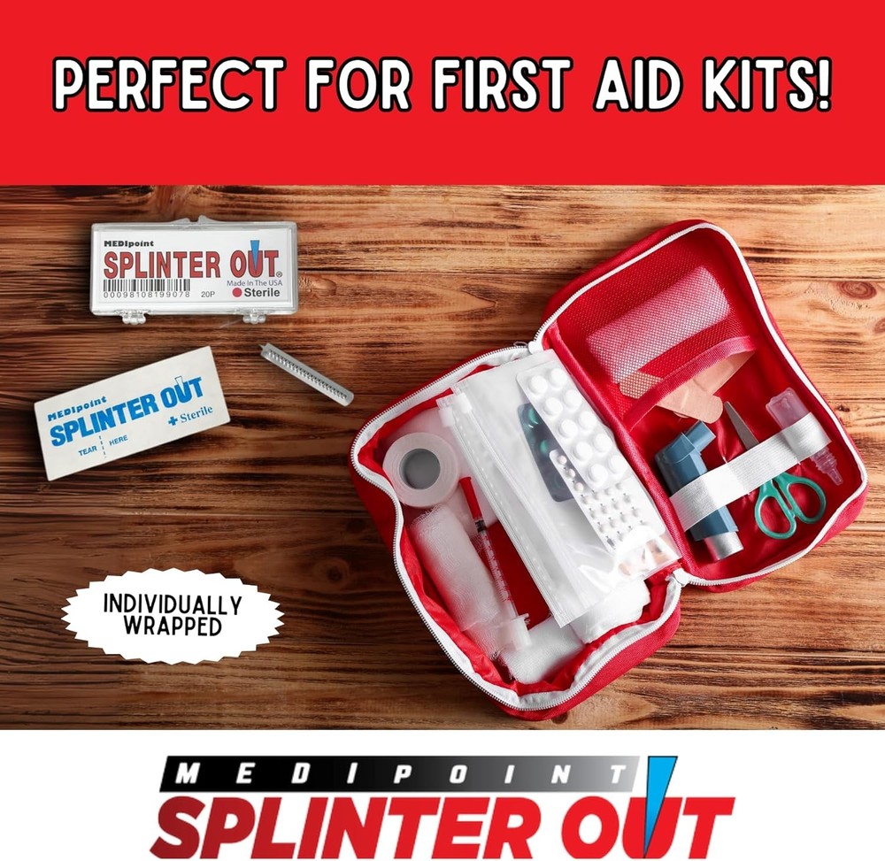 Splinter Out Splinter Remover 20 Count (Pack of 2) | Fast, Painless Splinter Rem