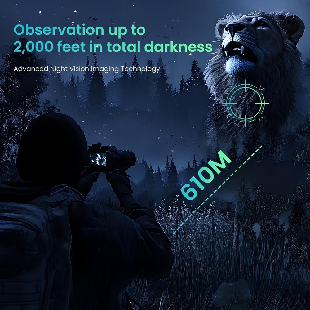 High-Resolution Night Vision Binoculars with IR Illuminator