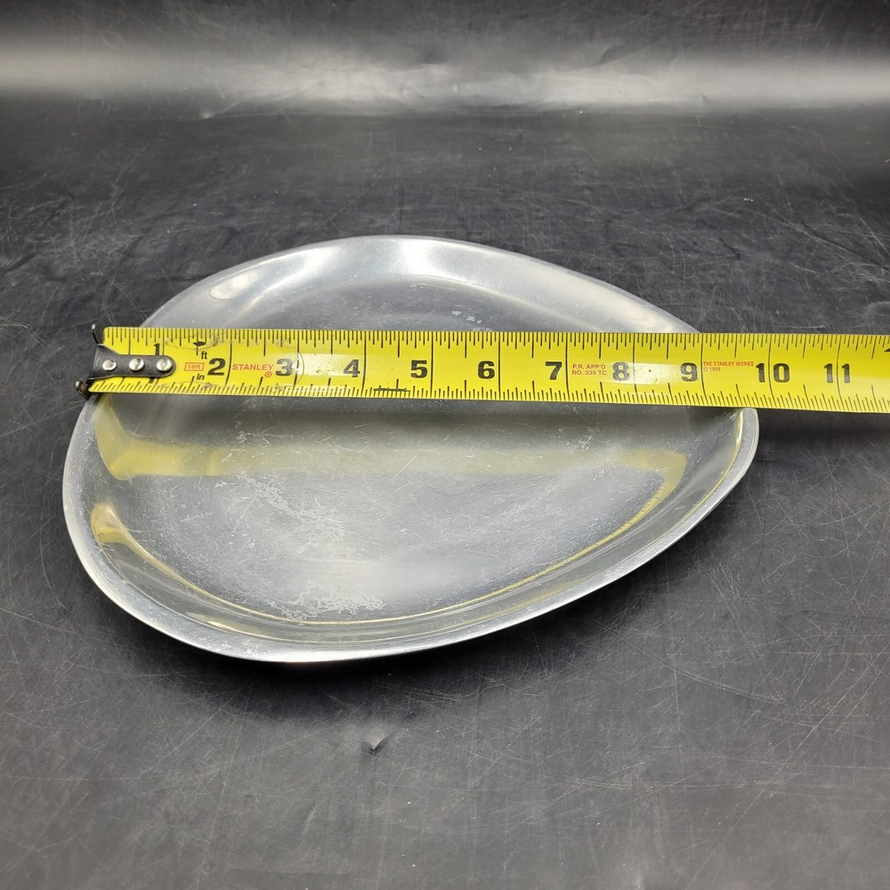 Nambé 525 Alloy Modern Triangular MCM Plate 10" Made In USA
