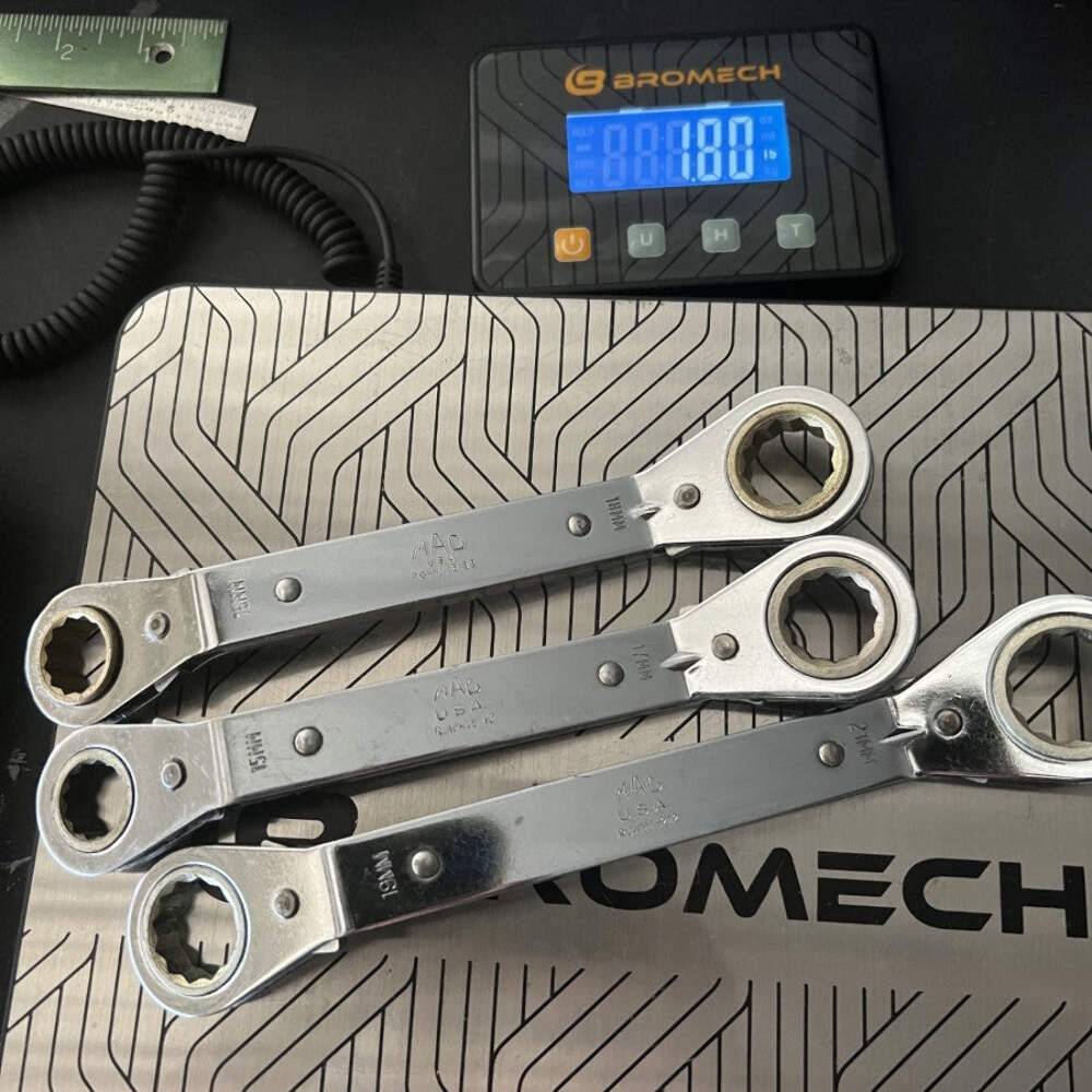 MAC Tools Superflex Metric Double Box Ratcheting Wrench Set (USA)