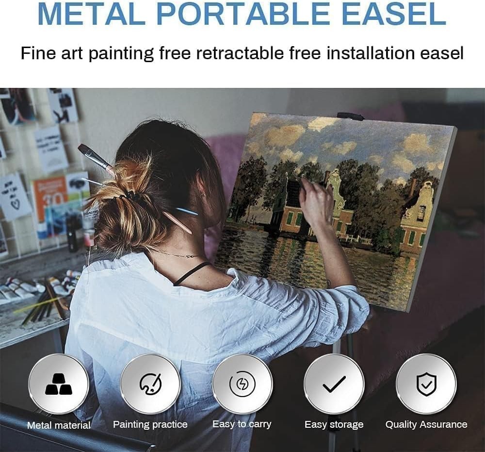 Art Easel Stand Aluminum Portable Adjustable Tripod Canvas Display