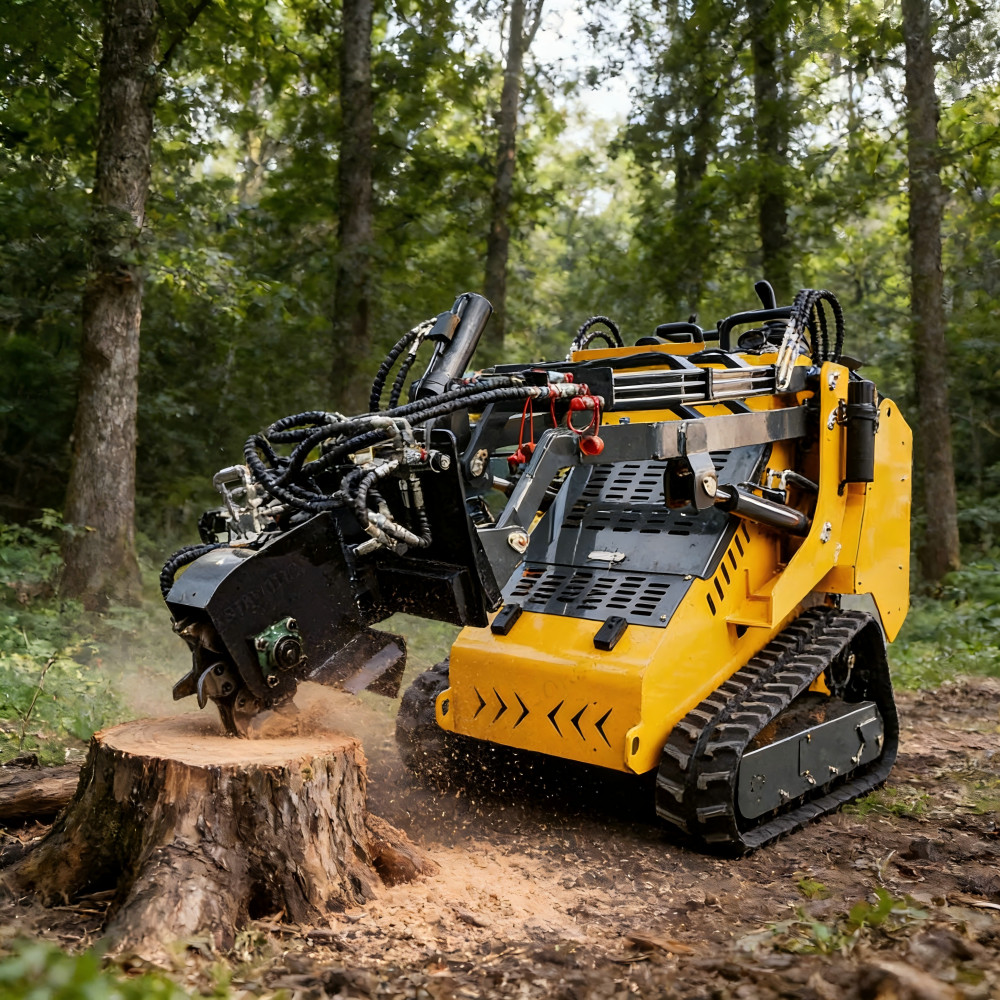 Swing Stump Grinder Attachment for Mini Skid Steer Loader Free Shiping