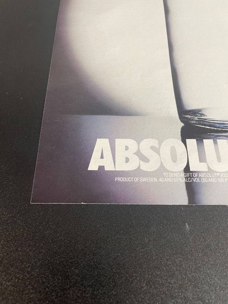 Vodka Absolut Profile Magazine Advertisement Print Ad 1990