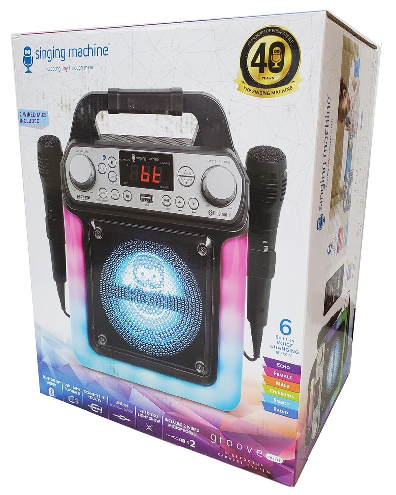 Singing Machine SML654 HDMI Groove Mini Black