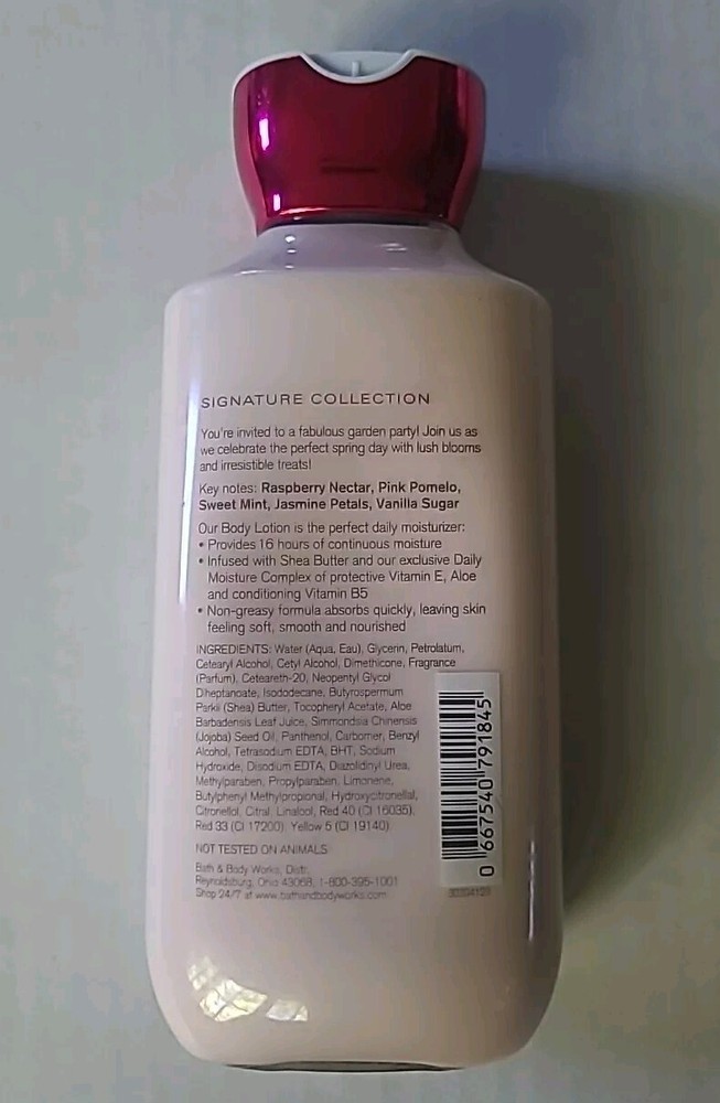 Bath & Body Works Raspberry & Sweet Mint Shea & Vitamin E Lotion 8oz (B3-E17)