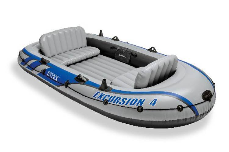 INTEX Excursion 4 Inflatable River/Lake Raft Set | 68324EP (Lightly Used)