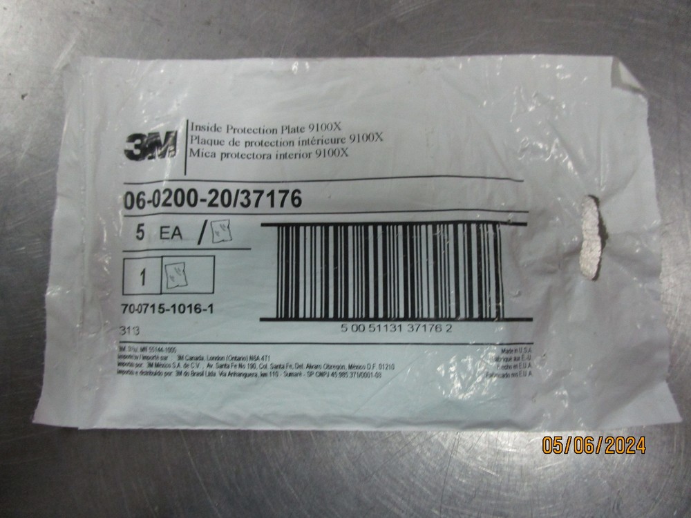 3M 9100X Inside Protection Plate 5 Pack 06-0200-20/37176