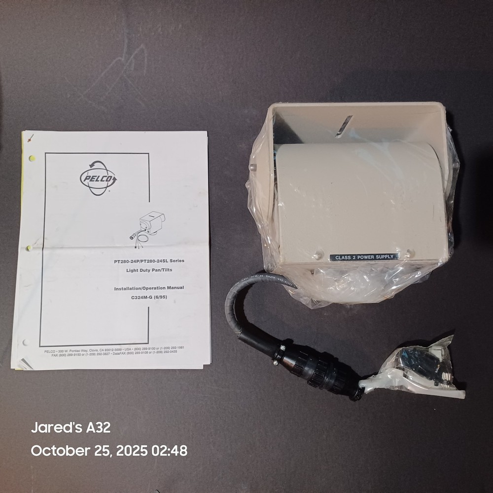 Pelco PT280-24SL/FP Beige Pan Tilt Security Camera Mount, Preowned