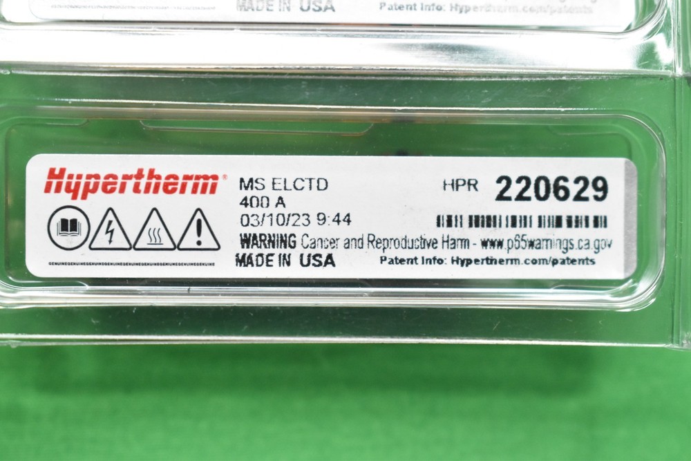 Hypertherm 220629 Electrode HPR 400A MS ELCTD for Plasma Torch Cutter - 1/Order