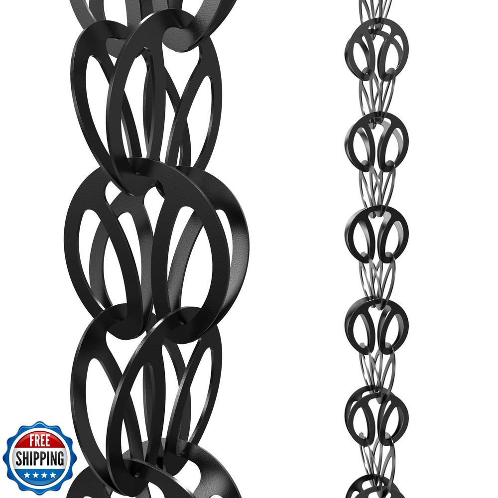 Rain Chains Direct - Modern Loop Rain Chain - 8.5 FT - Durable Bl