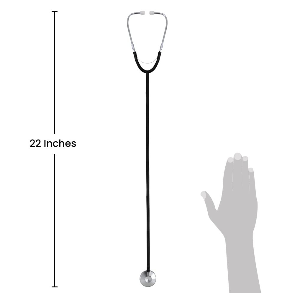 MedSource Labs Single Head Stethoscope, Black (1 EACH)