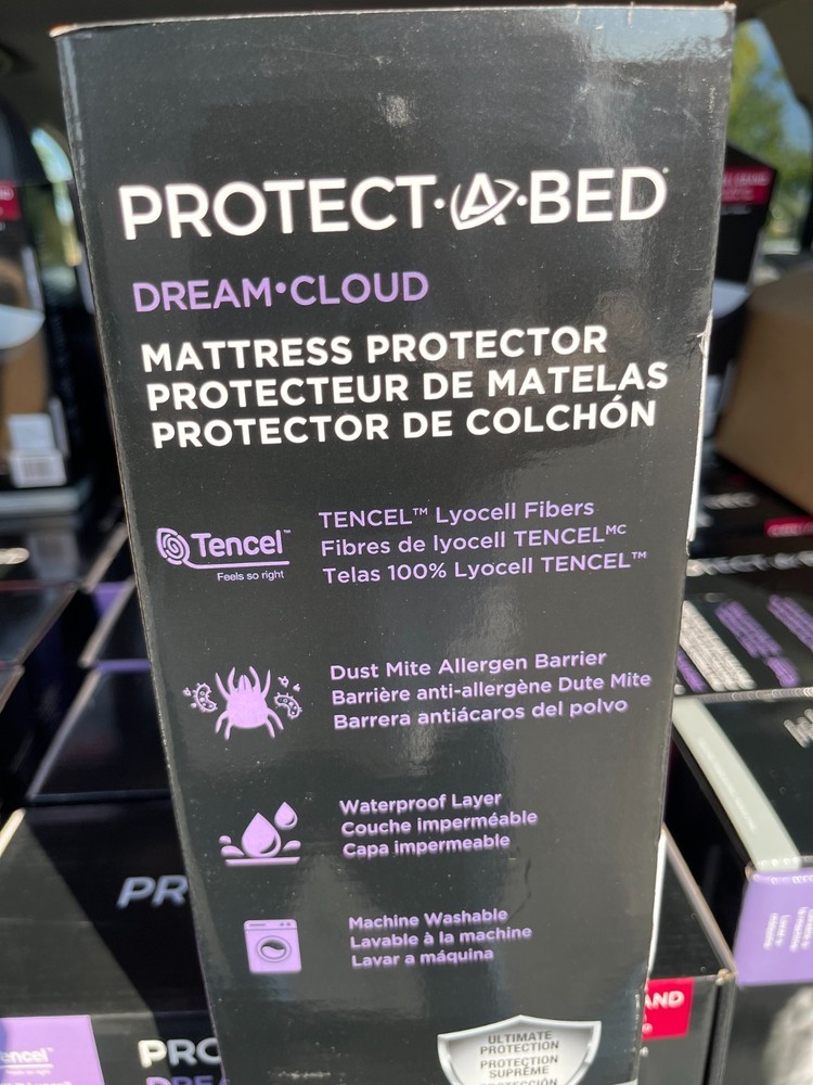 Protect-A-Bed Dream Cloud Mattress Protector Waterproof Breathable Lyocell Top .