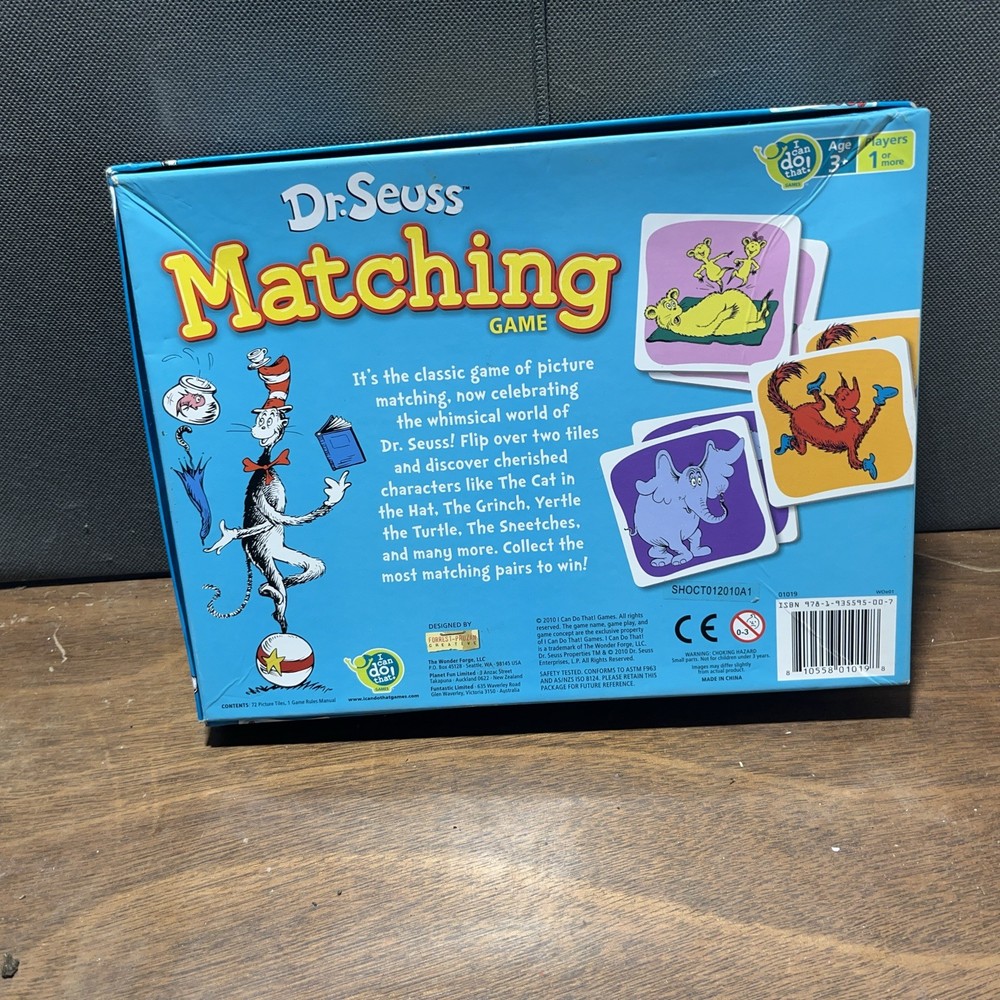 Dr Seuss Matching Game
