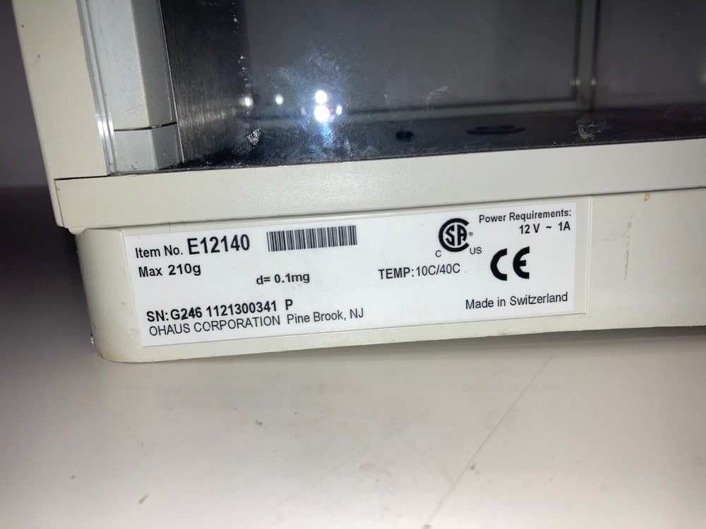 Draft Shield for Ohaus Explorer E12140 Analytical Balance Lab Scale - Used
