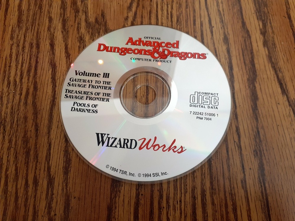 Advanced Dungeons & Dragons Volume III TSR 1994 Disc Only