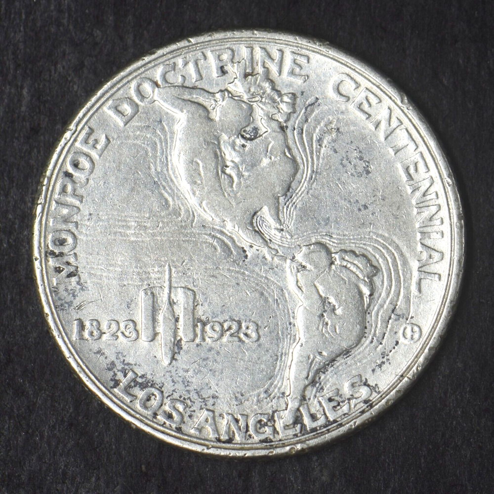 1923-S Monroe Doctrine Centennial Silver Half Dollar .50C - COINGIANTS -