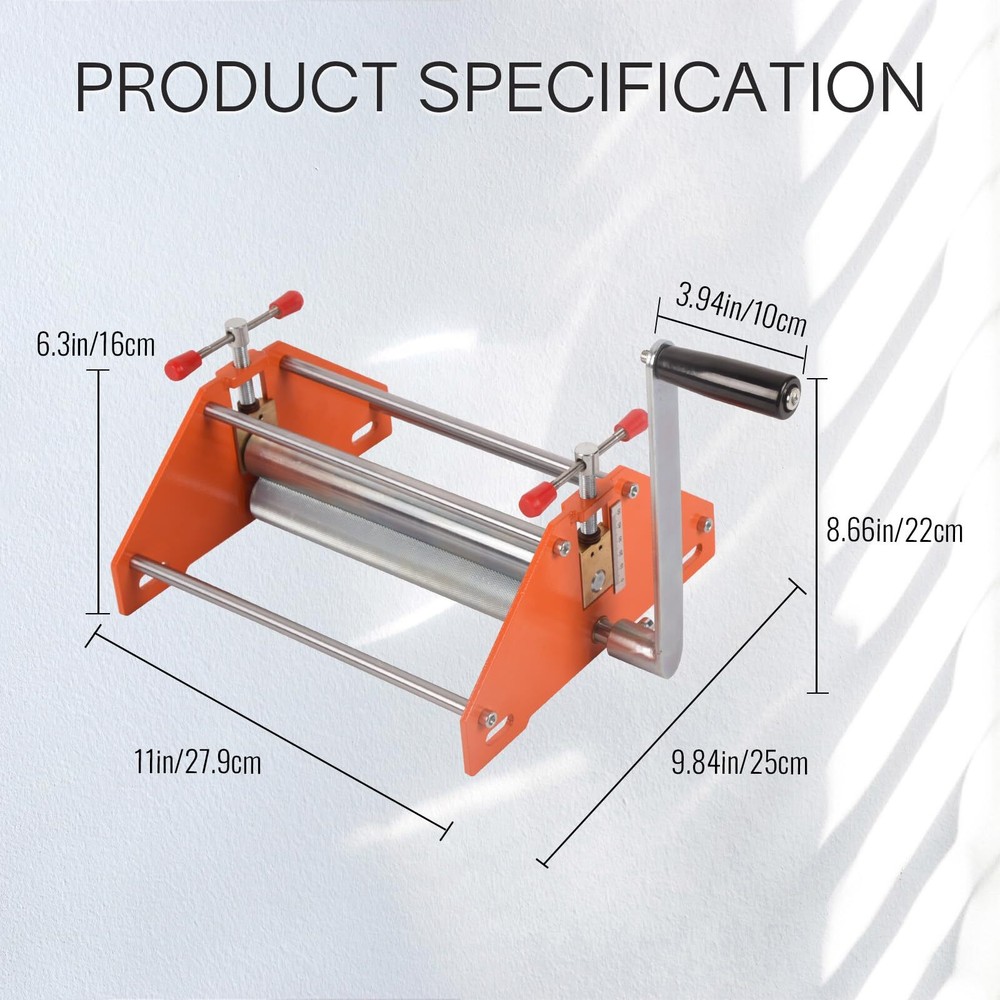 Basic Etching Press Printing Machine Metal Construction w/Anti-Slip Sticky Plate