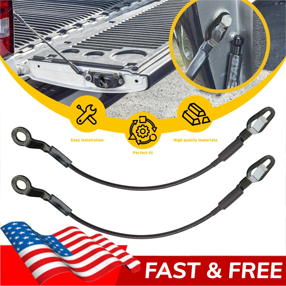 Pair Tailgate Support Cable For 99-06 Silverado Sierra 02-06 Avalanche H2 USA
