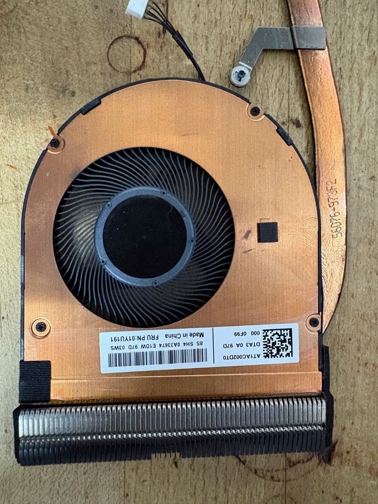 Genuine Lenovo Thinkpad T490 Replacement CPU Cooling Fan with Heatsink
